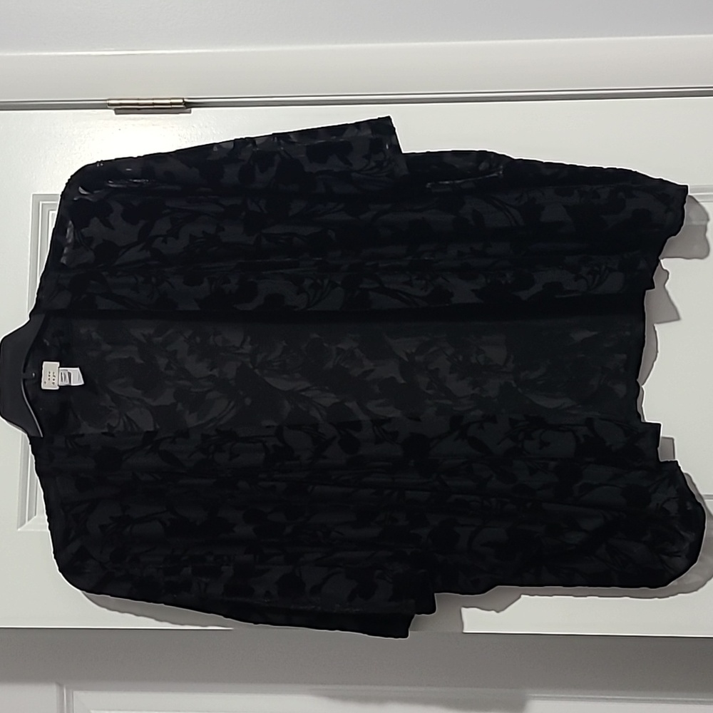 Womens black velvet sweater
